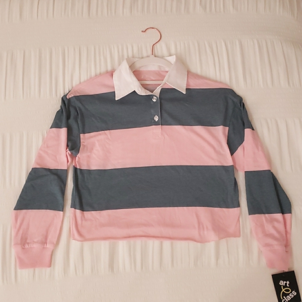 Striped shirt with collar